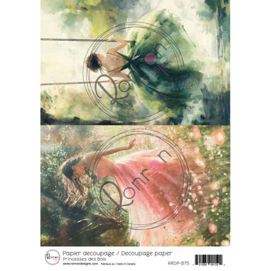 Papier de riz: Princesses des Bois