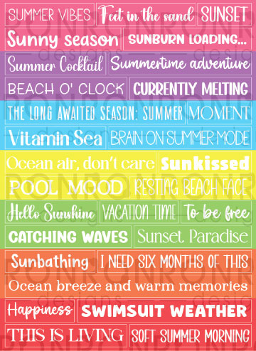 Autocollants: Summertime - Bright Colors