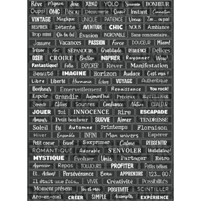 Autocollants: Mots ATC- Noir