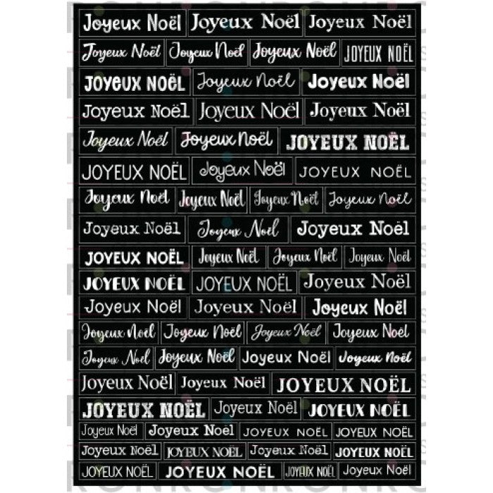 Ronron Designs Autocollants: Joyeux Noël - Noir