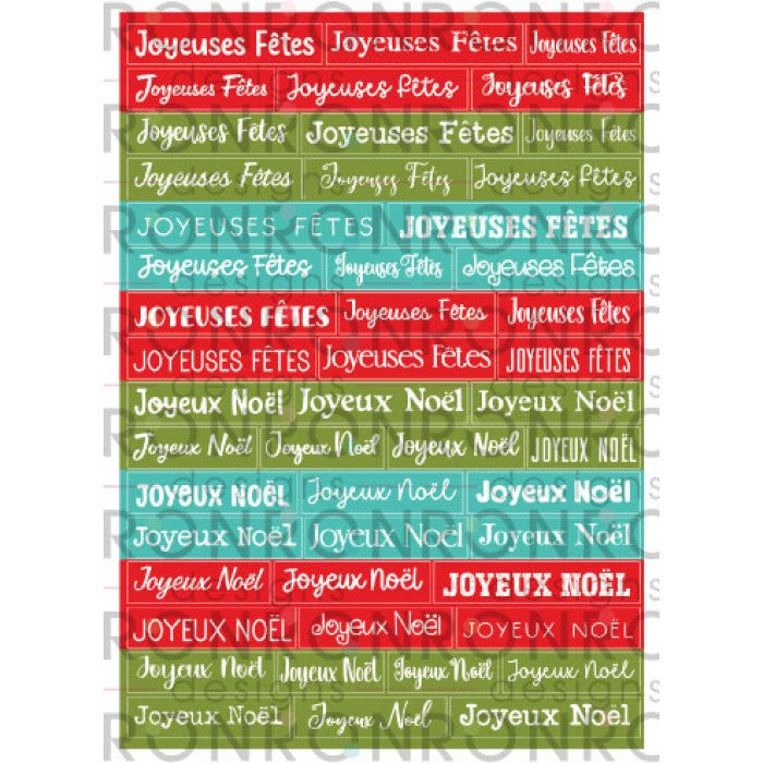 Ronron Designs Autocollants: Souhaits Festifs - Couleurs Vives