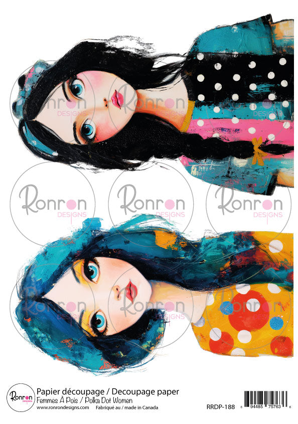 Papier De Riz: Femmes À Pois