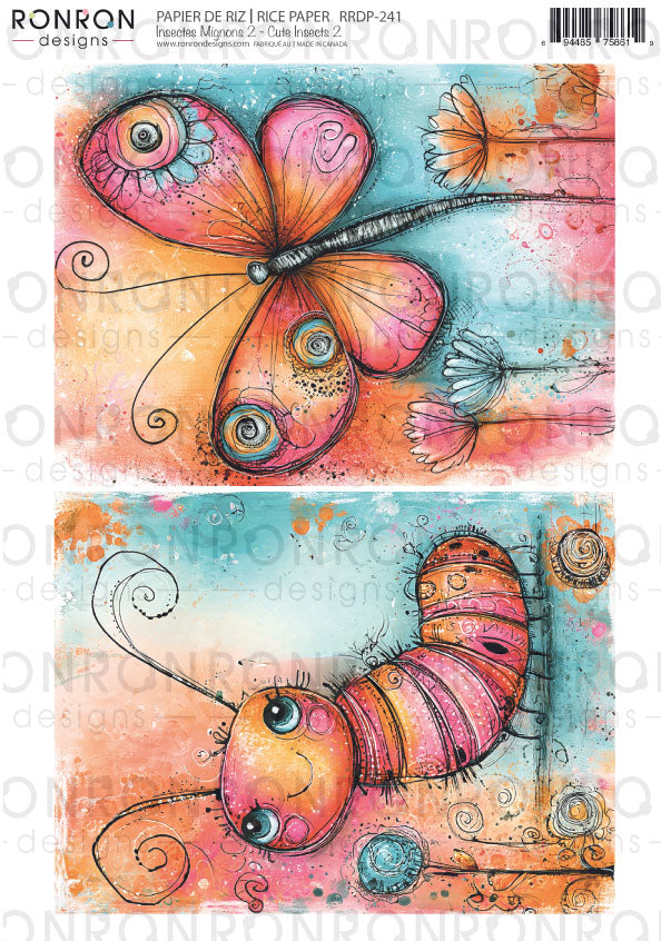 Papier De Riz: Insectes Mignons 2