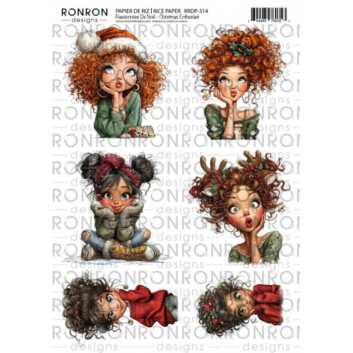 Ronron Designs Papier De Riz: Passionnées De Noël