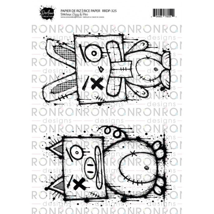 Ronron Designs Papier De Riz: DoAnn Creative - Stitchoux Ziggy & Pico