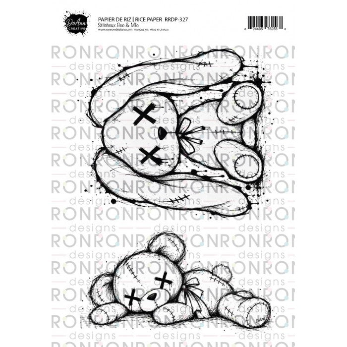 Ronron Designs Papier De Riz: DoAnn Creative - Stitchoux Boo & Milo