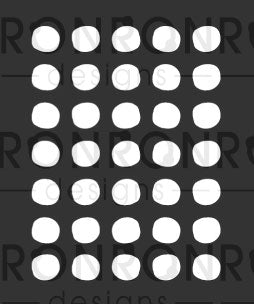 Pochoir: Cercles Imparfaits - 3.5X4"