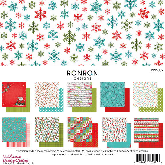 Ronron Designs Noël Éclatant - Papiers À Motifs 8X8