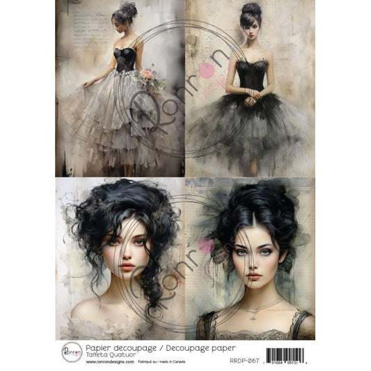 Papier de riz: Taffeta Quatuor