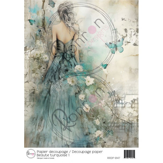 Rice Paper: Turquoise Beauty 1