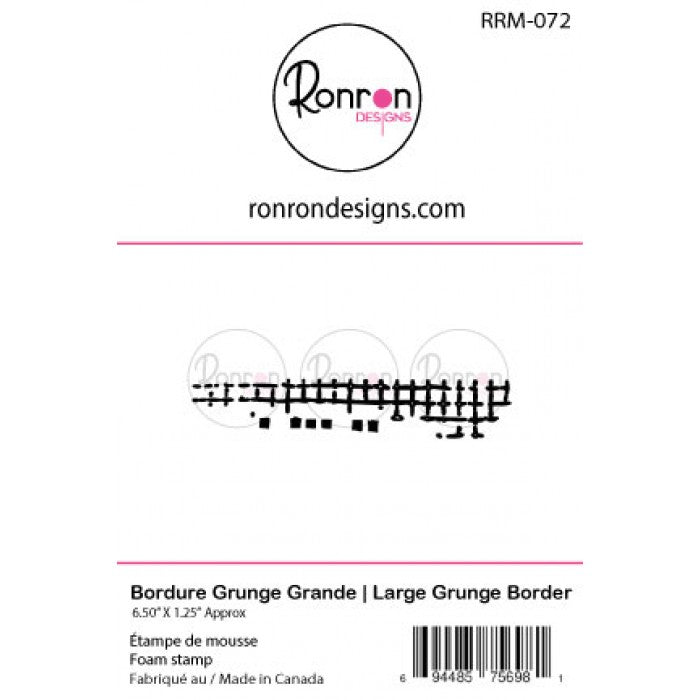 Étampe De Mousse: Bordure Grunge Grande