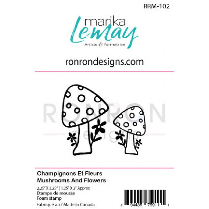 Étampe De Mousse: Marika Lemay - Champignons Et Fleurs