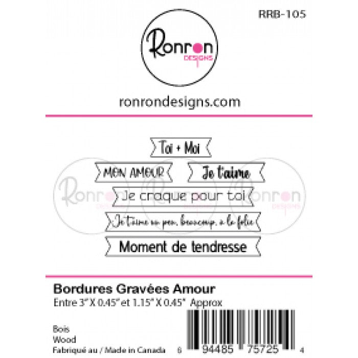 Bois: Bordures Gravées Amour