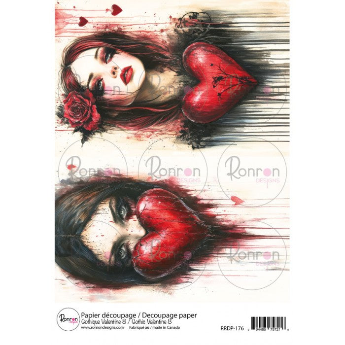 Papier De riz: Gothique Valentine 8