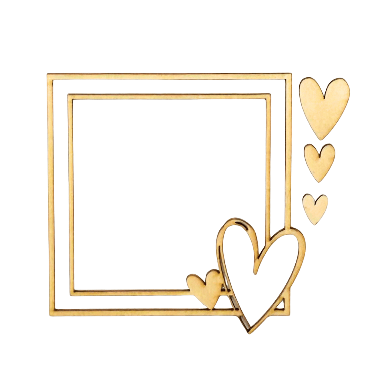 Wood: Hearts Frame