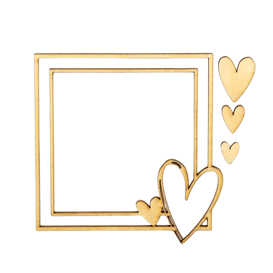 Wood: Hearts Frame