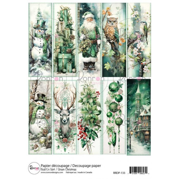 Papier De Riz: Noël En Vert