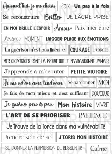 Autocollants: L'Amour De Soi - Blanc