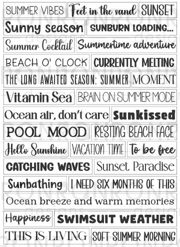 Autocollants: Summertime - White