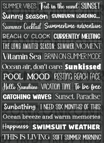 Autocollants: Summertime - Black
