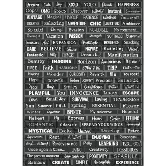 Autocollants: ATC Words - Black
