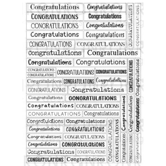 Autocollants: Congratulations - White