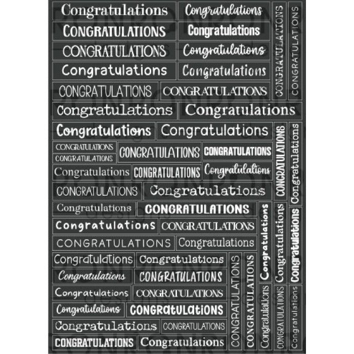 Autocollants: Congratulations - Black