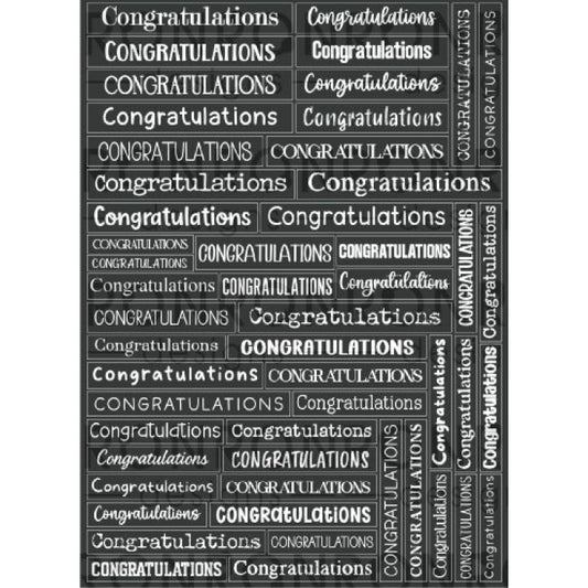 Autocollants: Congratulations - Black
