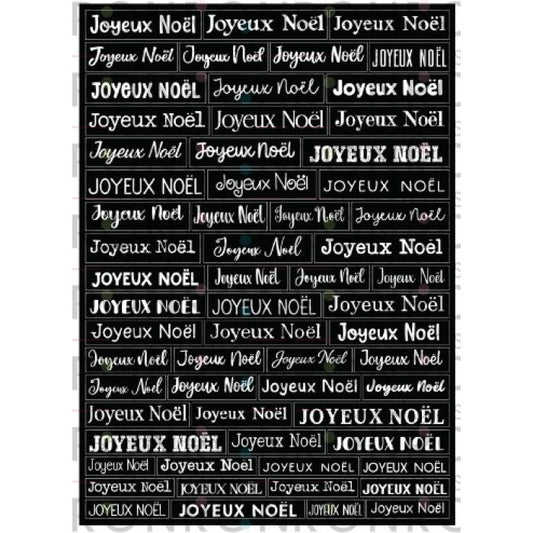 Ronron Designs Autocollants: Joyeux Noël - Noir