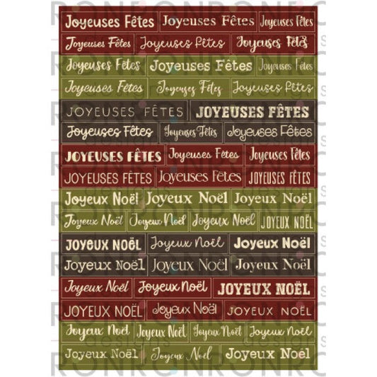 Ronron Designs Autocollants: Souhaits Festifs - Couleurs Vintage