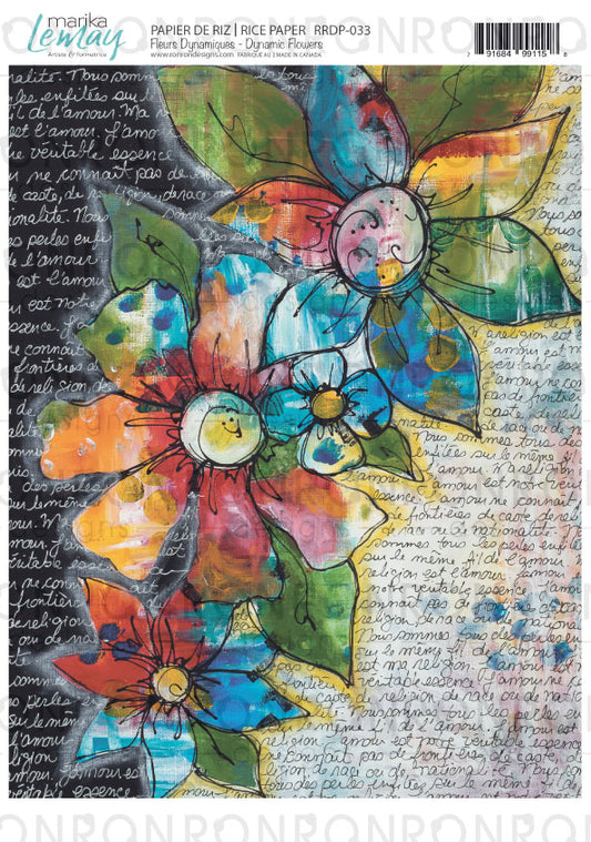 Papier De Riz: Marika Lemay Fleurs Dynamiques