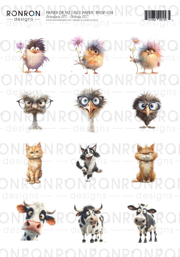 Papier de riz: Animalerie ATC