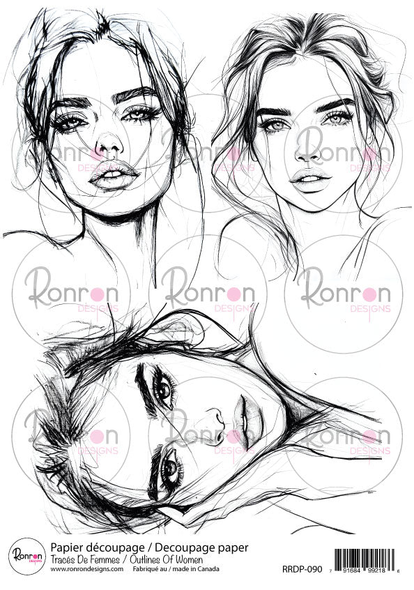 Rice Paper: Woman's Tracing