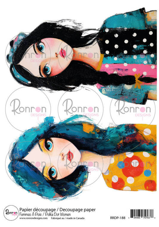 Papier De Riz: Femmes À Pois
