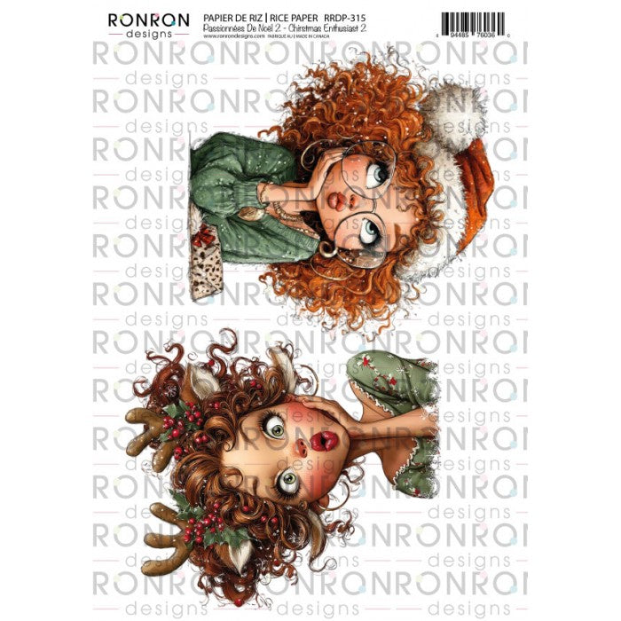 Ronron Designs Papier De Riz: Passionnées De Noël 2