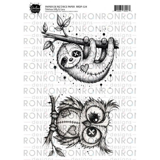 Ronron Designs Papier De Riz: DoAnn Creative - Stitchoux Willy & Luna