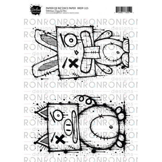 Ronron Designs Papier De Riz: DoAnn Creative - Stitchoux Ziggy & Pico
