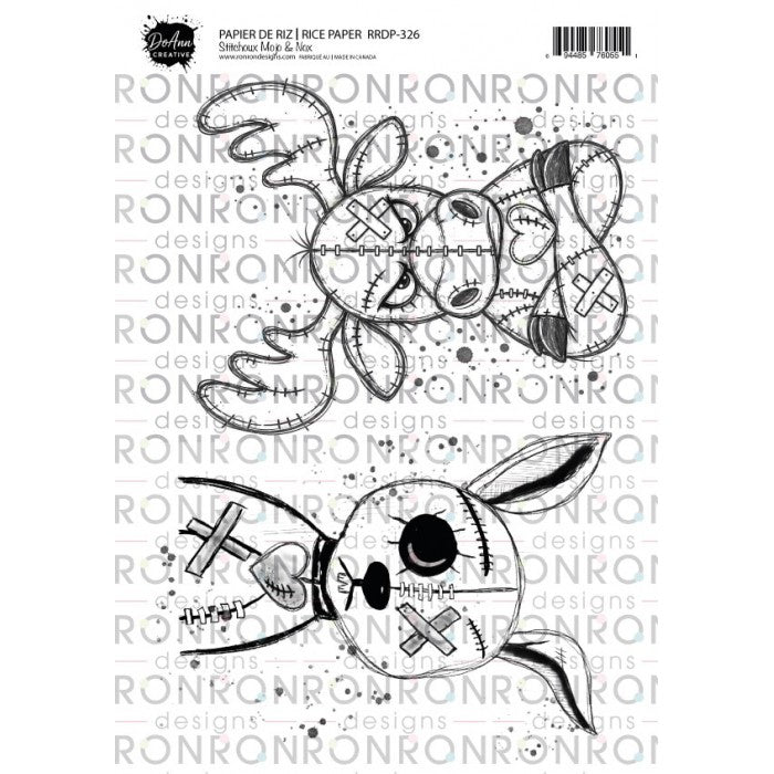 Ronron Designs Papier De Riz: DoAnn Creative - Stitchoux Mojo & Nox