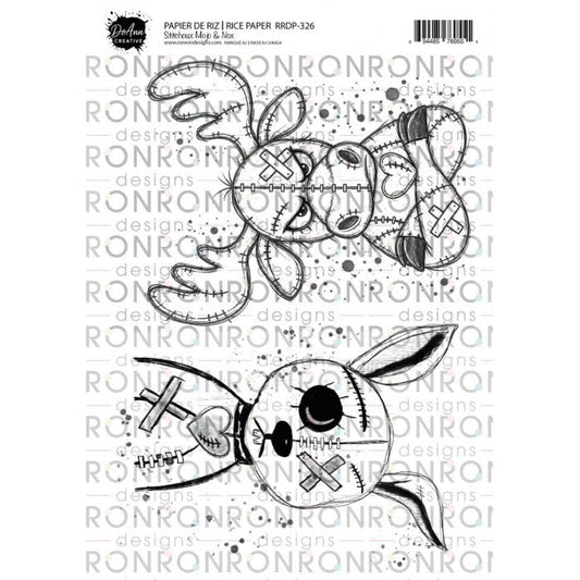 Ronron Designs Papier De Riz: DoAnn Creative - Stitchoux Mojo & Nox