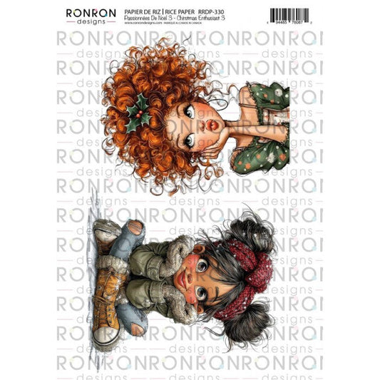 Ronron Designs Papier De Riz: Passionnées De Noël 3