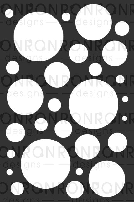 Pochoir: Bulles - 6X9"