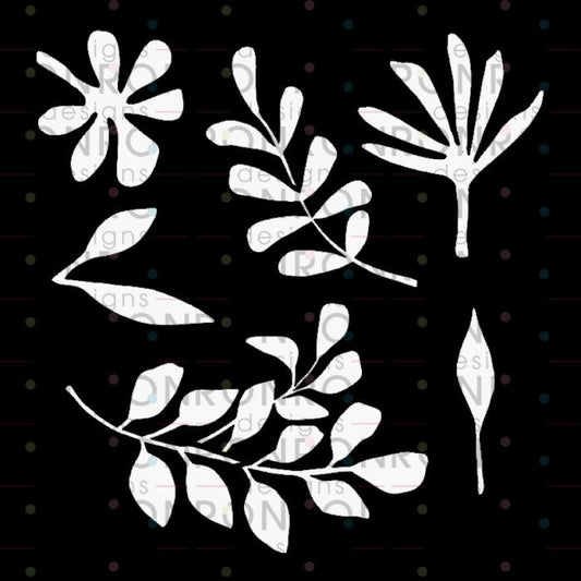 Ronron Designs Pochoir: Marika Lemay - Botanique - 6X6"