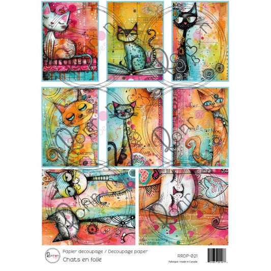 Rice Paper: Crazy Cats