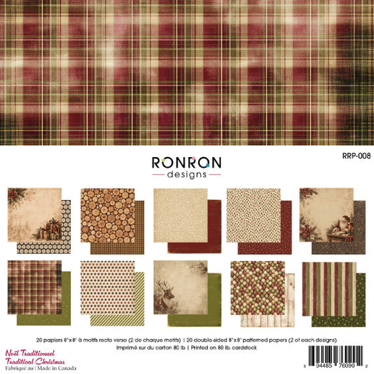 Ronron Designs Noël Traditionnel - Papiers À Motifs 8X8