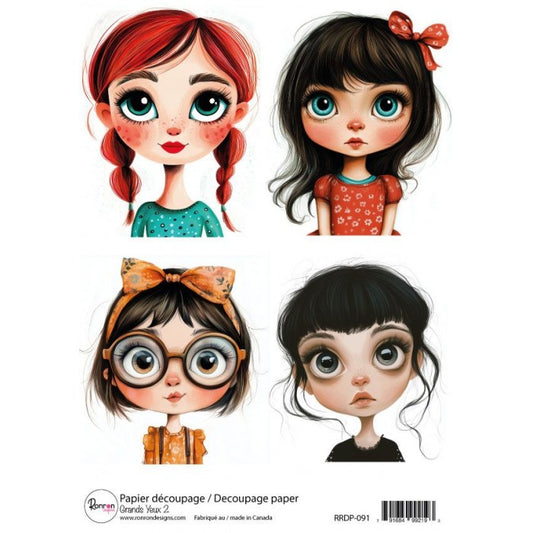 Papier De Riz: Grands Yeux 2
