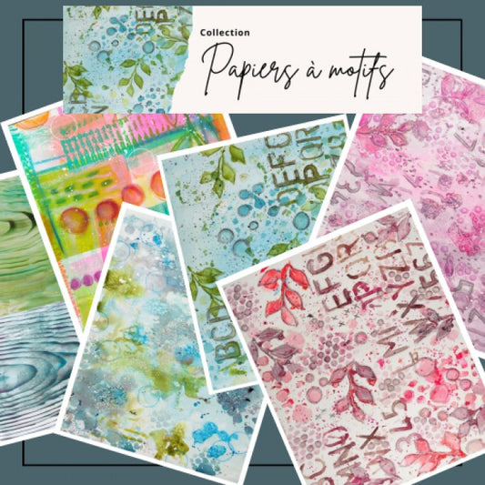Collection De Papiers Marika Lemay - Papiers À Motifs (3 Unités)