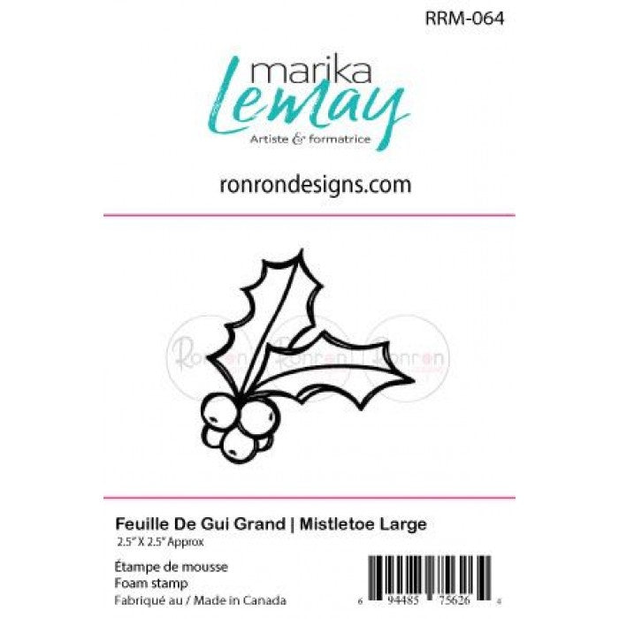 Étampe De Mousse: Feuille De Gui Grand