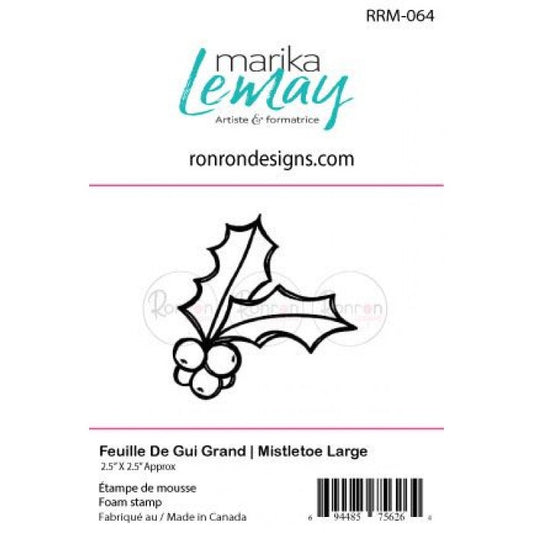 Étampe De Mousse: Feuille De Gui Grand