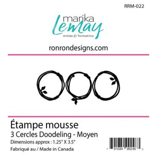 Étampe De Mousse: Marika Lemay - 3 Cercles Doodeling - Moyen