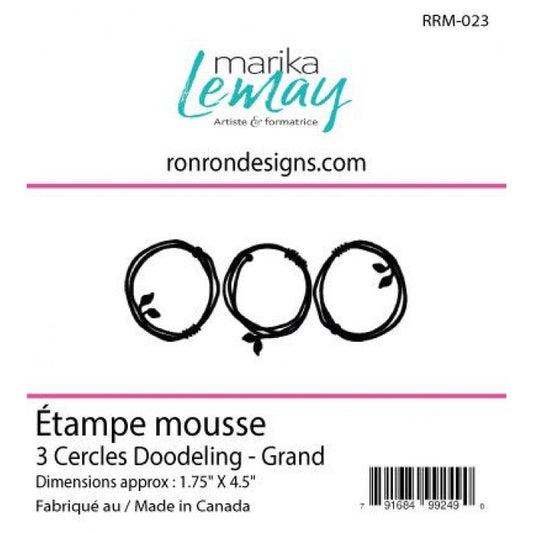 Étampe De Mousse: Marika Lemay - 3 Cercles Doodeling - Grand